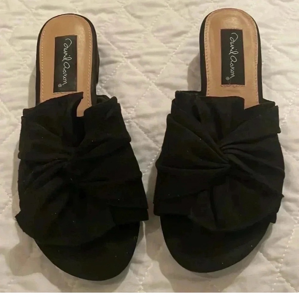 Chic Black Mules by David Aaron